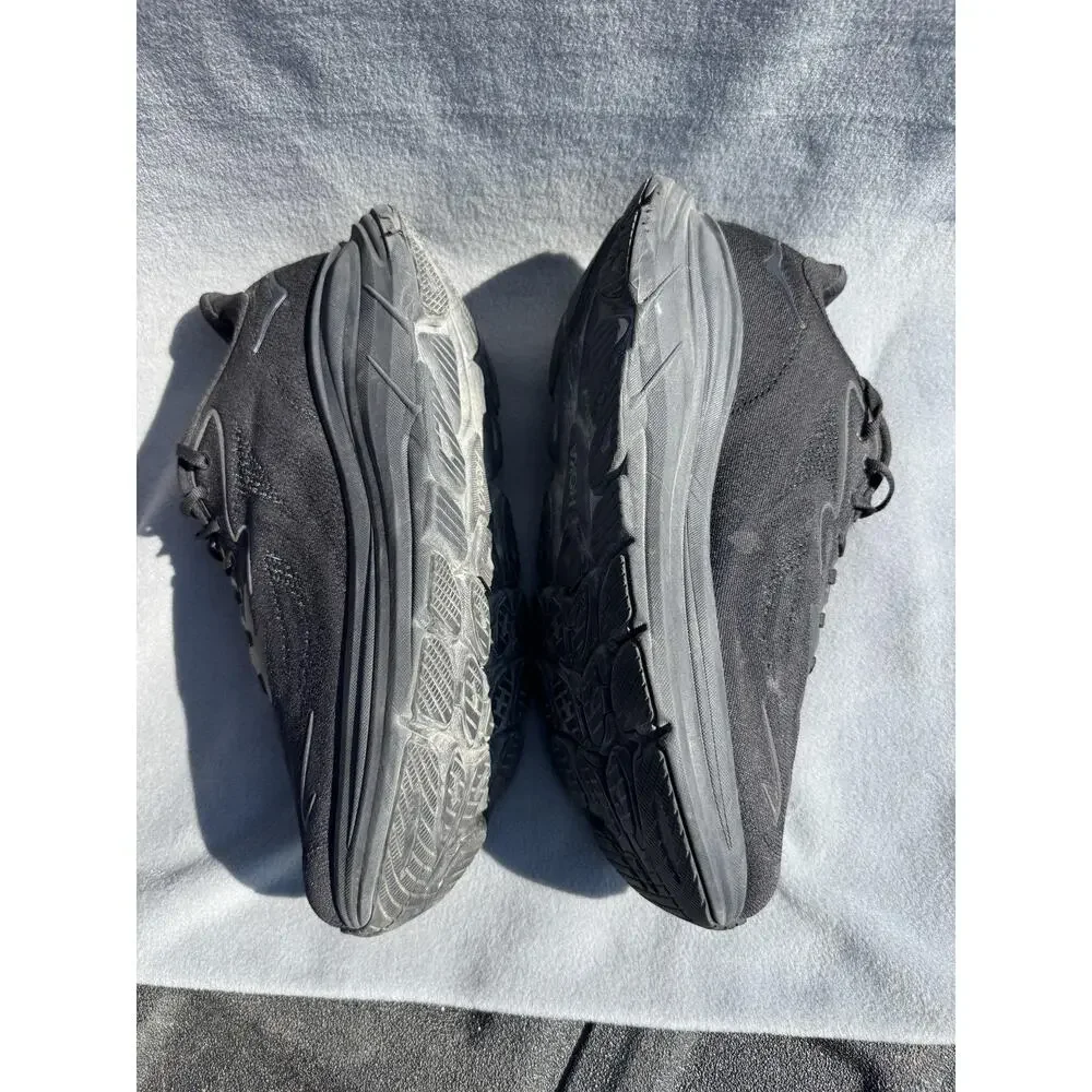 Hoka One One Clifton 10 Shoes Mens Size 13 Black Running 1162030 BBLC Sneakers
